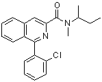 structure of CAS# 85532-75-8, N-Methyl-N-(1-methylpropyl)-1-(2-chlorophenyl)isoquinoline-3-carboxamide