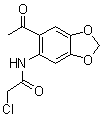 structure of CAS# 85590-94-9, N-(6-乙酰基-1,3-苯并二氧杂环戊烯-5-基)-2-氯乙酰胺