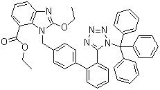 CAS 登录号：856414-35-2, N-三苯甲基坎地沙坦乙酯