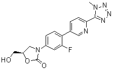 CAS # 856867-41-9, (5R)-3-[3-Fluoro-4-[6-(1-methyl-1H-tetrazol-5-yl)-3-pyridinyl]phenyl]-5-(hydroxymethyl)-2-oxazolidinone