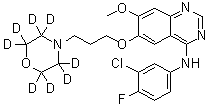 CAS 登录号：857091-32-8, N-(3-氯-4-氟苯基)-7-甲氧基-6-[3-(4-吗啉基-2,2,3,3,5,5,6,6-d<sub>8</sub>)丙氧基]-4-喹唑啉胺