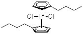 CAS # 85722-08-3, Dichlorobis(n-butylcyclopentadienyl)hafnium, Bis(n-butylcyclopentadienyl)hafnium dichloride, Dichlorobis(n-butylcyclopentadienyl)hafnium, TA 02823