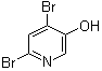 structure of CAS# 857429-81-3, 4,6-二溴-3-吡啶醇