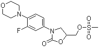 CAS # 858344-36-2, 3-[3-Fluoro-4-(4-morpholinyl)phenyl]-5-[[(methylsulfonyl)oxy]methyl]-2-oxazolidinone
