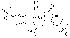 CAS # 85896-44-2, Dihydrogen [2-[[4,5-dihydro-3-methyl-1-(2-methyl-4-sulfophenyl)-5-oxo-1H-pyrazol-4-yl]azo]-4-sulfobenzoato]chromate