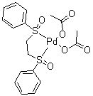 structure of CAS# 858971-43-4, 1,2-双(苯基亚砜)乙基钯二乙酸盐