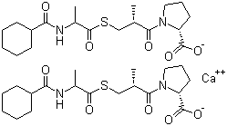 CAS # 85921-53-5, Moveltipril calcium, Calcium (2R)-1-[(2R)-3-[2-(cyclohexanecarbonylamino)propanoylsulfanyl]-2-methylpropanoyl]pyrrolidine-2-carboxylate