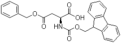 structure of CAS# 86060-84-6, 芴甲氧羰基-L-天冬氨酸 4-苄酯