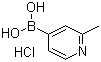 structure of CAS# 861905-97-7, 2-Methylpyridine-4-boronic acid hydrochloride