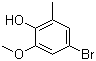 structure of CAS# 86232-54-4, 4-Bromo-6-methyl-2-methoxyphenol