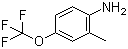 structure of CAS# 86256-59-9, 2-甲基-4-三氟甲氧基苯胺