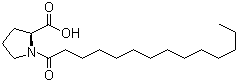 CAS # 86282-96-4, N-Tetradecanoyl-L-proline, 1-(1-Oxotetradecyl)-L-proline, 1-Tetradecanoylpyrrolidine-2-carboxylic acid