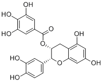 CAS 登录号：863-03-6, rel-3,4,5-三羟基-苯甲酸(2R,3R)-2-(3,4-二羟基苯基)-3,4-二氢-5,7-二羟基-2H-1-苯并吡喃-3-基酯