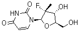 structure of CAS# 863329-66-2, (2'R)-2'-脱氧-2'-氟-2'-甲基脲苷
