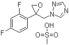 structure of CAS# 86386-77-8, 2-[[(2,4-Difluorophenyl)-2-oxiranyl]methyl]-1H-1,2,4-triazole methanesulfonate
