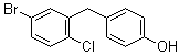 structure of CAS# 864070-18-8, 4-[(5-Bromo-2-chlorophenyl)methyl]phenol