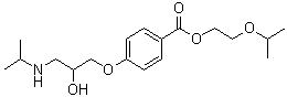 CAS 登录号：864544-37-6, 4-[2-羟基-3-[异丙基氨基]丙氧基]苯甲酸 2-(异丙氧基)乙基酯