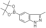 structure of CAS# 864771-17-5, 3-甲基-1H-吲唑-5-硼酸频哪醇酯
