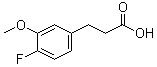 structure of CAS# 864960-96-3, 4-氟-3-甲氧基苯丙酸