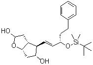 CAS # 865087-12-3, (3aR,4R,5R,6aS)-4-[(1E,3S)-3-[[(1,1-Dimethylethyl)dimethylsilyl]oxy]-5-phenyl-1-pentenyl]hexahydro-2H-cyclopenta[b]furan-2,5-diol