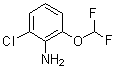structure of CAS# 865149-76-4, 6-Chloro-2-(difluoromethoxy)aniline