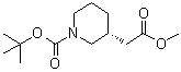 structure of CAS# 865157-02-4, (R)-3-[(甲氧羰基)甲基]哌啶-1-羧酸叔丁酯