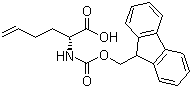 structure of CAS# 865352-21-2, (2R)-2-[[(9H-Fluoren-9-ylmethoxy)carbonyl]amino]-5-hexenoic acid