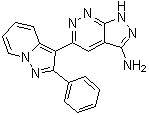 structure of CAS# 865362-74-9, 5-(2-苯基吡唑并[1,5-a]吡啶-3-基)-1H-吡唑并[3,4-c]哒嗪-3-胺