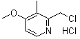 structure of CAS# 86604-74-2, 2-(Chloromethyl)-4-methoxy-3-methylpyridine hydrochloride