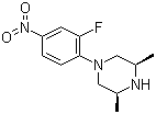 CAS # 866538-93-4, (3R,5S)-1-(2-Fluoro-4-nitrophenyl)-3,5-dimethylpiperazine