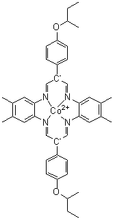 CAS 登录号：86757-38-2, (SP-4-1)-[7,16-二氢-2,3,11,12-四甲基-7,16-二[4-(1-甲基丙氧基)苯基]二苯并[b,i][1,4,8,11]四氮杂十四环]钴