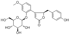 CAS 登录号：868409-19-2, (5R)-4-[2-(beta-D-吡喃葡萄糖基氧基)-4-甲氧基苯基]-5-[(4-羟基苯基)甲基]-2(5H)-呋喃酮