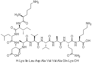 CAS # 868527-36-0, L-Lysyl-L-isoleucyl-L-leucyl-L-alpha-aspartyl-L-alanyl-L-valyl-L-valyl-L-alanyl-L-glutaminyl-L-lysine