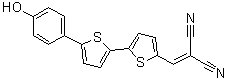 structure of CAS# 868592-56-7, 2-[[5'-(4-Hydroxyphenyl)[2,2'-bithiophen]-5-yl]methylene]propanedinitrile