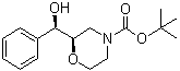 structure of CAS# 868685-97-6, (2R)-2-[(R)-羟基苯基甲基]-4-吗啉羧酸叔丁酯