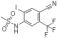 structure of CAS# 868692-62-0, N-(4-氰基-2-碘-5-三氟甲基苯基)甲烷磺酰胺