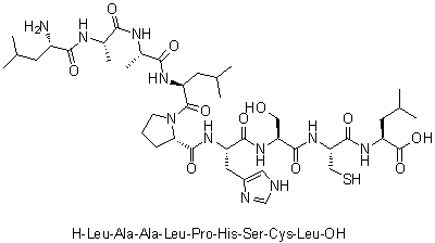 CAS # 870270-85-2, L-Leucyl-L-alanyl-L-alanyl-L-leucyl-L-prolyl-L-histidyl-L-seryl-L-cysteinyl-L-leucine