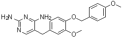 structure of CAS# 870483-87-7, 5-[[3-Methoxy-4-[(4-methoxyphenyl)methoxy]phenyl]methyl]-2,4-pyrimidinediamine