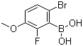 structure of CAS# 871126-17-9, 2-Fluoro-3-methoxy-6-bromophenylboronic acid