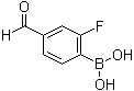 structure of CAS# 871126-22-6, 2-Fluoro-4-formylbenzeneboronic acid