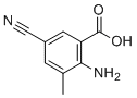 structure of CAS# 871239-18-8, 2-氨基-5-氰基-3-甲基苯甲酸