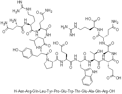 CAS 登录号：871344-85-3, L-天冬氨酰胺酰-L-精氨酰-L-谷氨酰胺酰-L-亮氨酰-L-酪氨酰-L-脯氨酰-L-alpha-谷氨酰-L-色氨酰-L-苏氨酰-L-alpha-谷氨酰-L-丙氨酰-L-谷氨酰胺酰-L-精氨酸