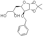 CAS 登录号：871347-98-7, 5-脱氧-1,2-O-(1-甲基亚乙基)-3-O-(苯基甲基)-alpha-D-葡糖-呋喃庚糖