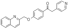 structure of CAS# 871507-15-2, 2-(吡啶-4-基)-1-[4-(喹啉-2-基甲氧基)苯基]乙酮