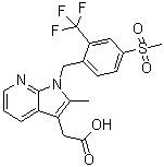 CAS # 872365-14-5, Fevipiprant, QAW 039, [1-(4-((Methane)sulfonyl)-2-trifluoromethylbenzyl)-2-methyl-1H-pyrrolo[2,3-b]pyridin-3-yl]acetic acid