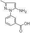 structure of CAS# 872407-85-7, 3-(5-氨基-3-甲基-1H-吡唑-1-基)苯甲酸