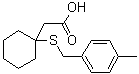 structure of CAS# 87242-91-9, 1-[[(4-甲基苯基)甲基]硫基]环己烷乙酸