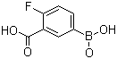 structure of CAS# 872460-12-3, 3-羧基-4-氟苯硼酸