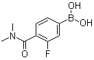 structure of CAS# 874289-13-1, 4-(二甲基氨基)羰基-3-氟苯硼酸