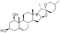 (1beta,3beta)-螺甾-5-烯-1,3-二醇分子结构 (CAS 874485-32-2)
